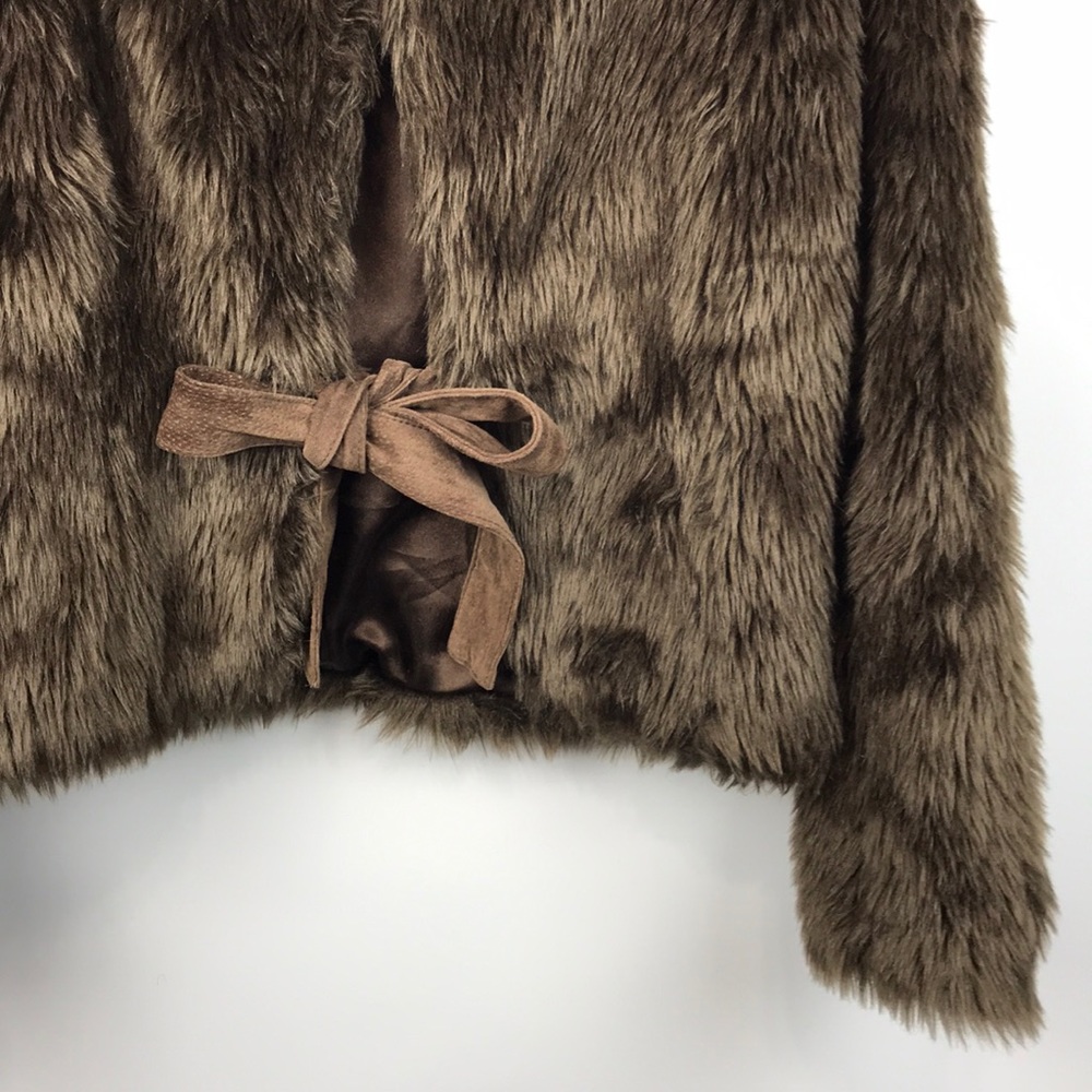 Zara Fake Faux Fur Jacket Coat - image 3